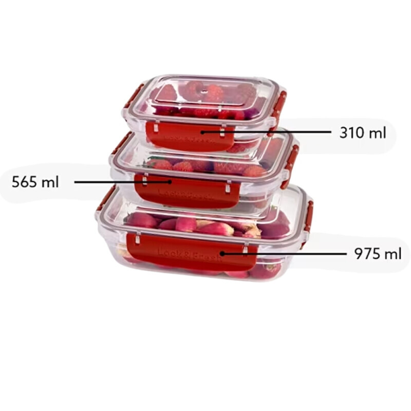 Dunya Dóza plast L&F obdél. set 3ks 310/565/975ml(12/krt)