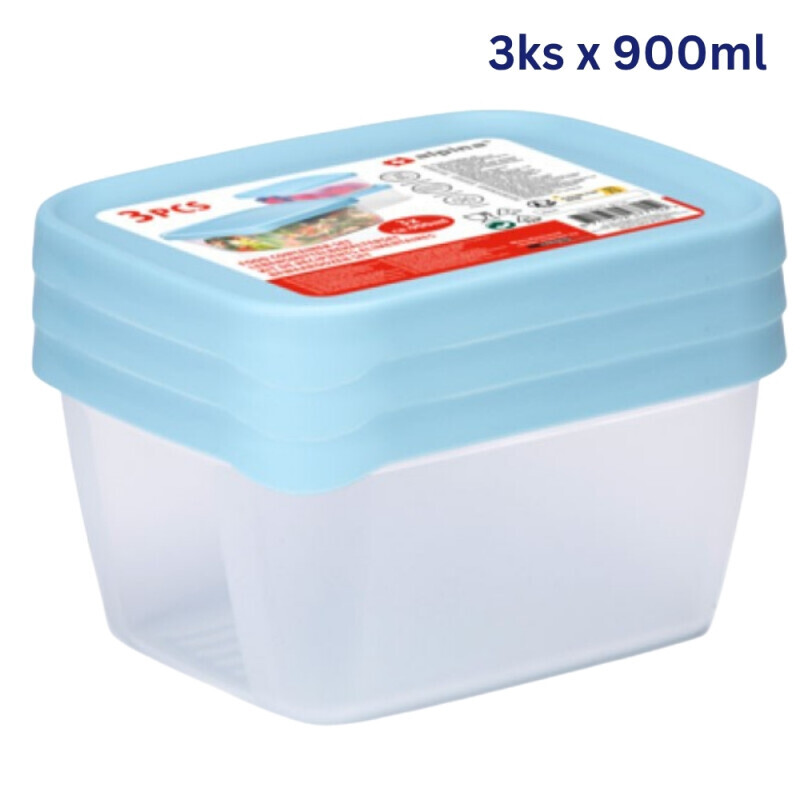 Dóza na potraviny 3ks 900ml(12/krt)