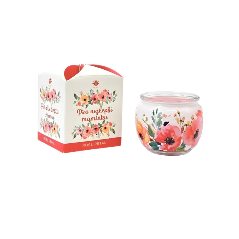 Arome Svíčka ve skle 90g Pro nejlepší babičku Rose Petal (12/bal 48/krt)