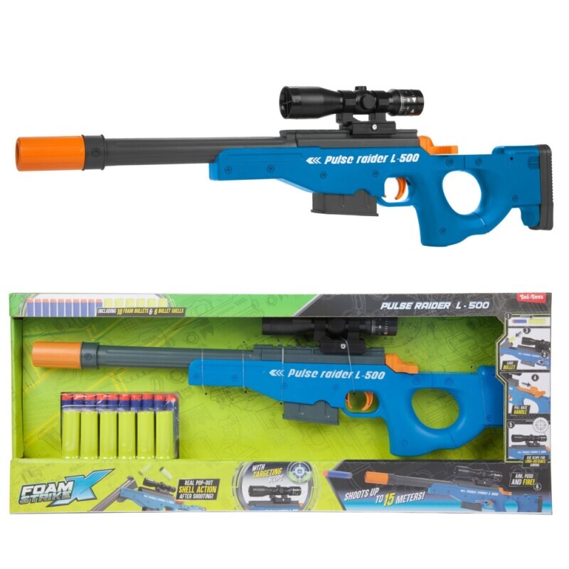 FOAM STRIKEX Pistole L500+10 šípů+6 nábojů(6/krt)