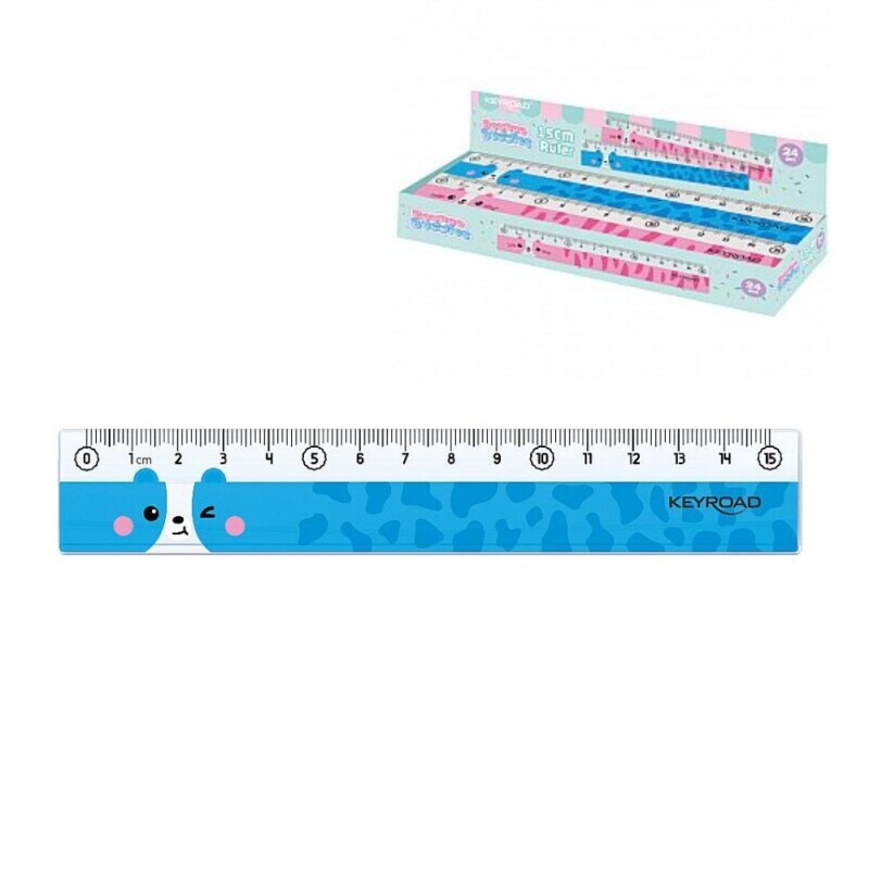 Keyboard Pravítko 15cm Zvířatka (24/bal 144/krt)