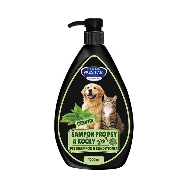 Šampon pro psy a kočky 1L 2in1 Green tea (10/krt)