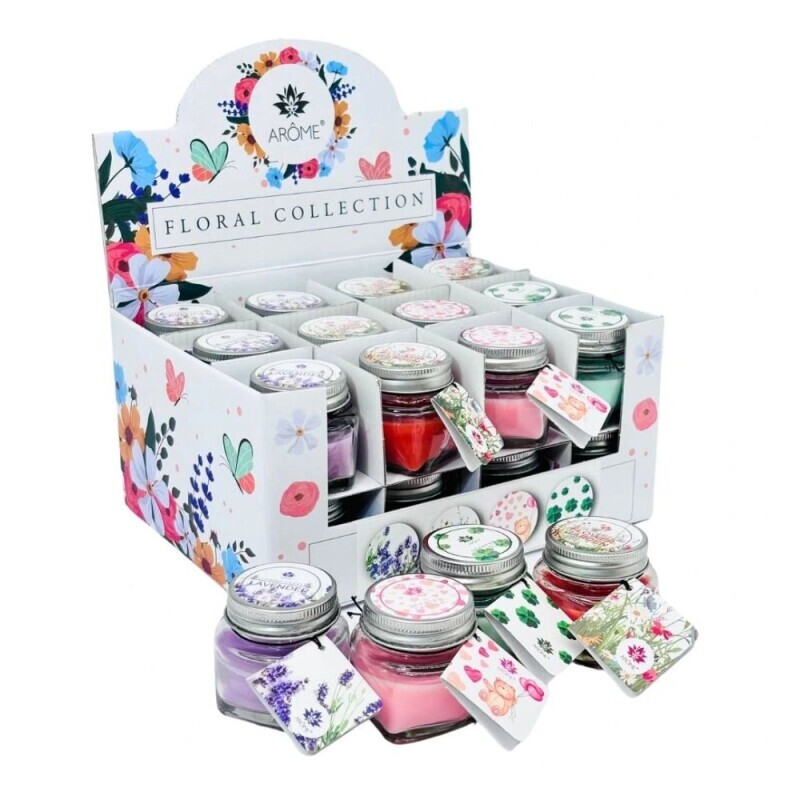 Arome Svíčka s přáním 28g Floral II (24/bal 48/krt)