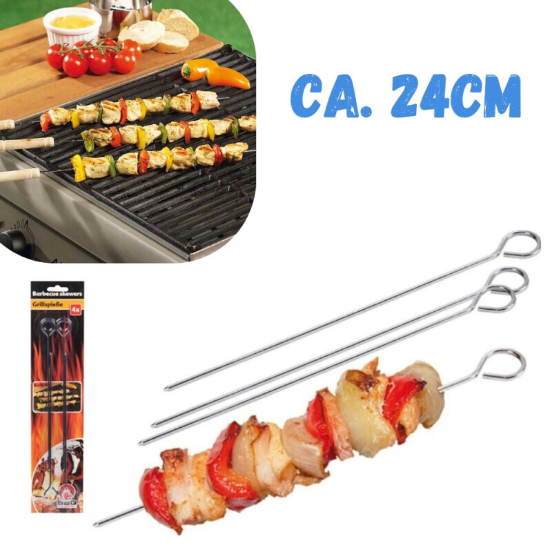 BBQCol Grilovací jehle 4ks 24cm (48/krt)