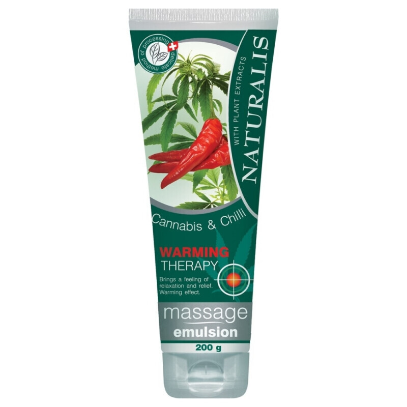 Naturalis 200ml Masážní emulze Warming Therapy Cannabis&Chilli (15/krt)