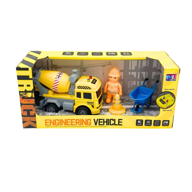 Auto stavební na dalkové ovladaní + figurka（54/krt）