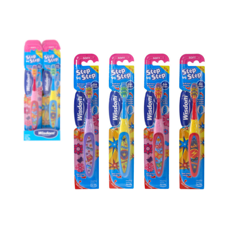 Kids Zubní kartáček Wisdom Step by Step Kids 6+let (12/krt)