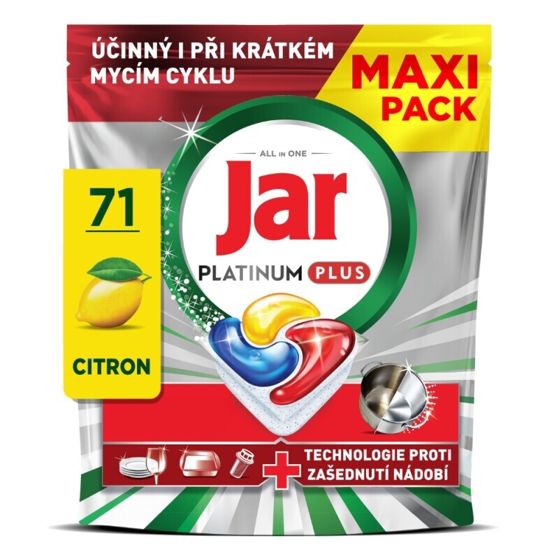 Jar Kapsle na nádobí Platinum Plus 71ks (3/krt)