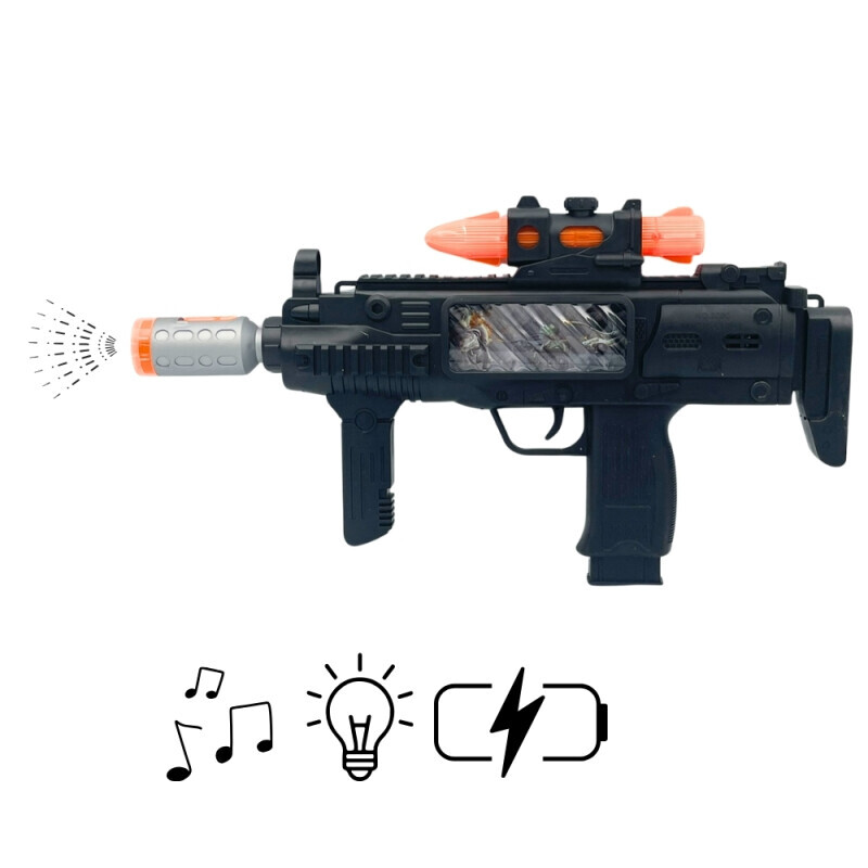 Puška MP7 s zvuky a světelné efekty（72/krt)