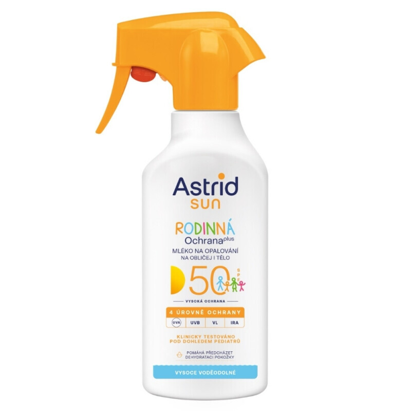 Astrid Sun Rodinné Mléko Na Opalování Sprej OF50 270ml