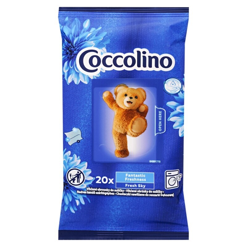 Coccolino vlhčené ubrousky do sušičky 20ks (6/krt)