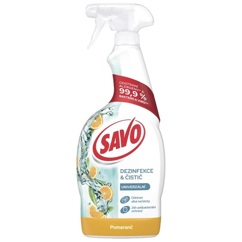 Savo 700ml Bez Chloru Pomeranč (12/krt)