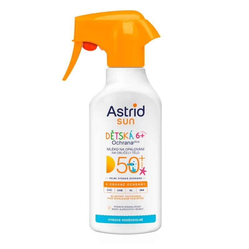 ASTRID SUN Dětské mléko na opalování sprej OF 50+ 270 ml
