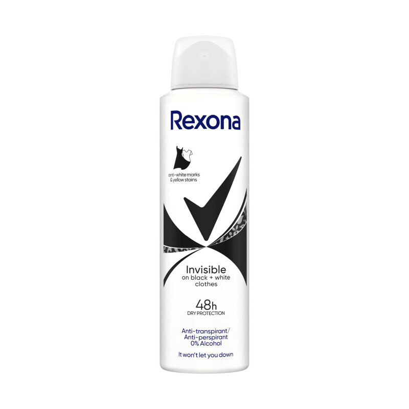 Rexona 150ml Spray CZ AP F Invisible Black+White (6/krt)