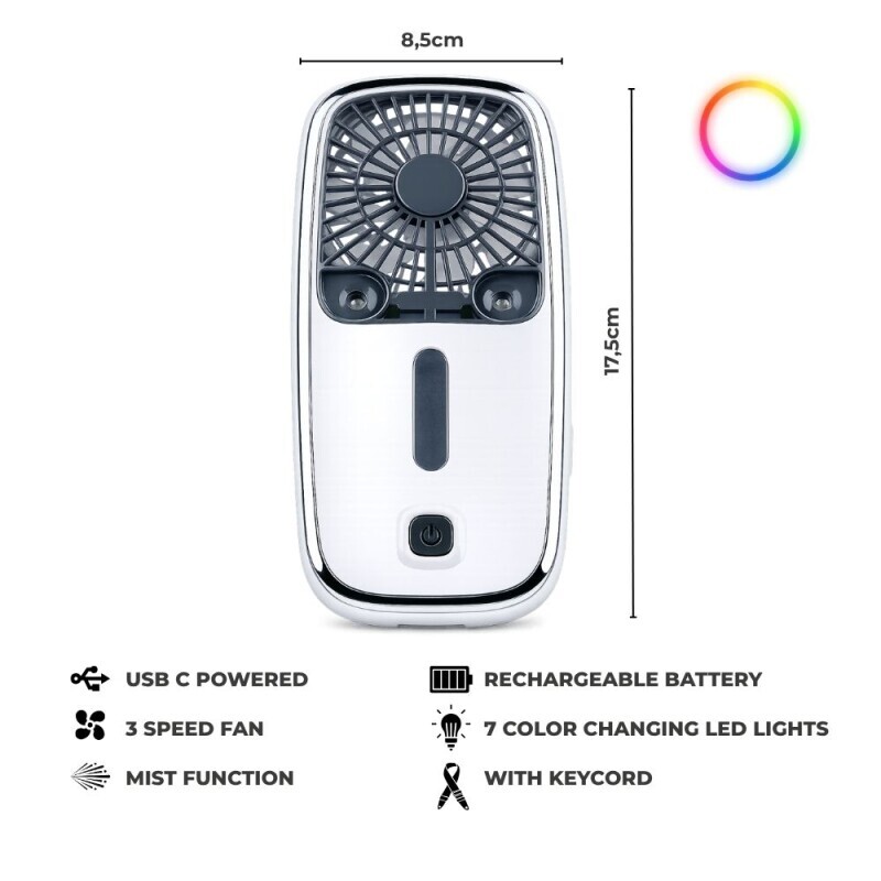 Stolní ventilátor s vodní mlha 5v (12/krt)