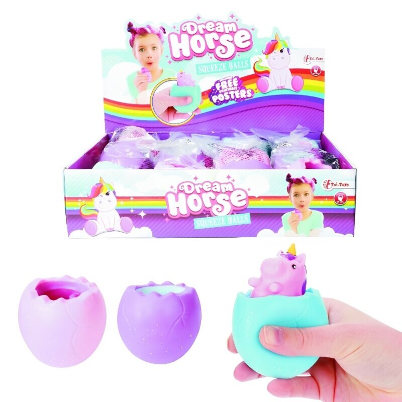 Toi-Toys Mačkací hračka Horse 3ass (12/krt)