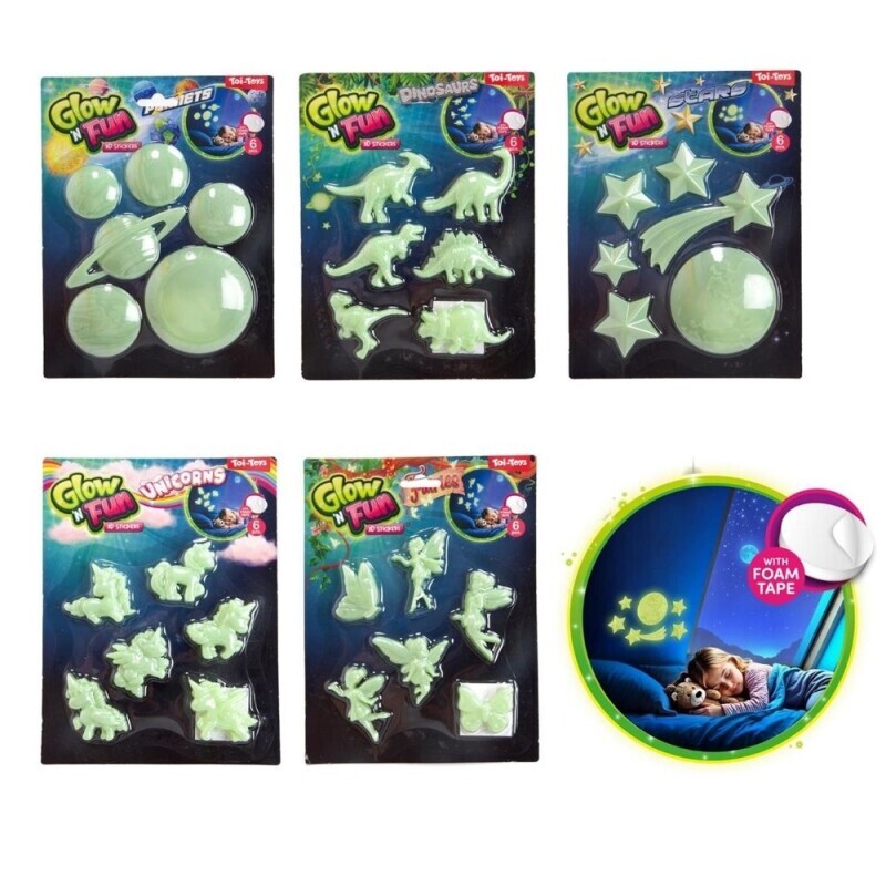 Glow N Fun Nálepka Dekorace svíticí ve tmě Dark Star(24/krt)