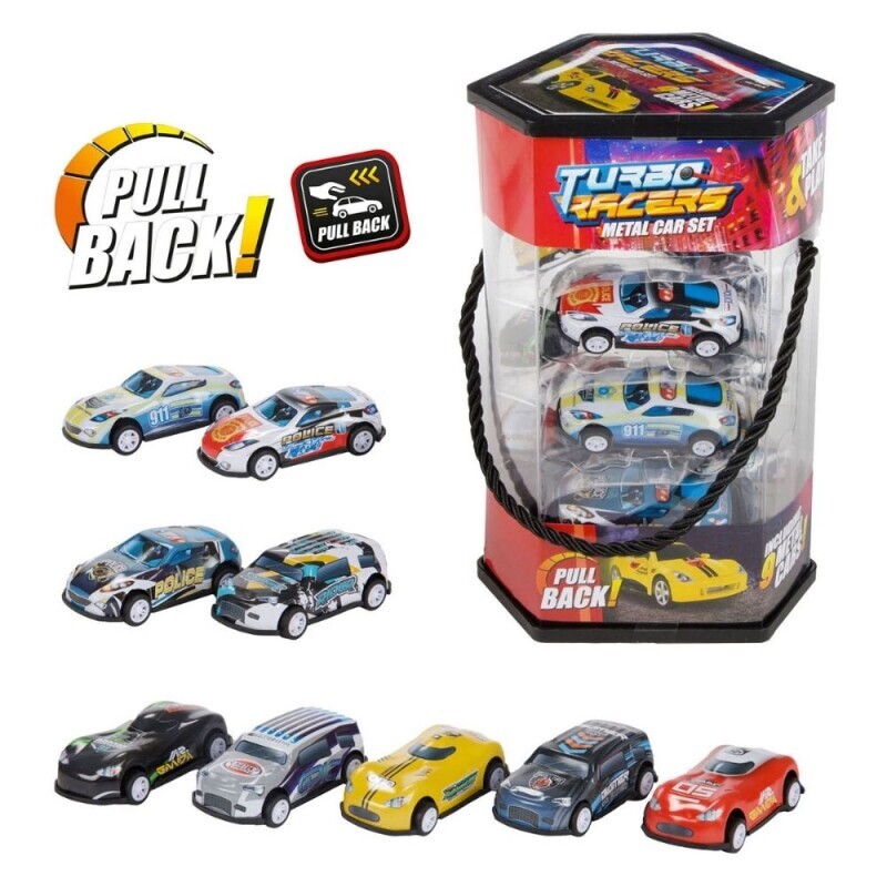 Turbo Racers sada Aut na setrvačník 9ks (6/krt)