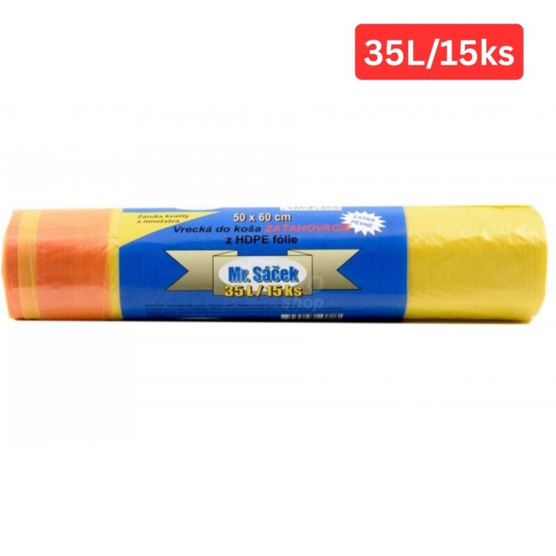 Mr.Sáček Sáčky do koše 35l/15ks Žlutý 