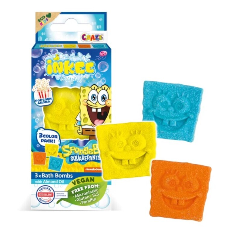 Inkee Koupelová bomba 3*15g SpongeBob (10/bal 120/krt)