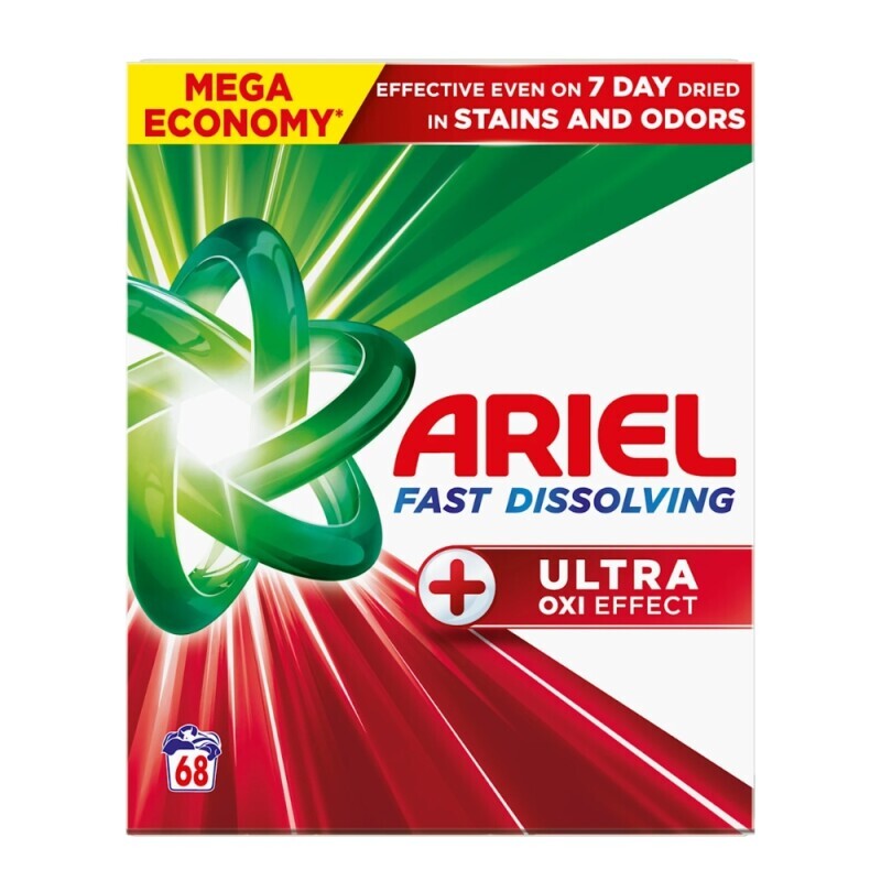 Ariel Plus prášek Oxi 3.74kg/68PD BOX