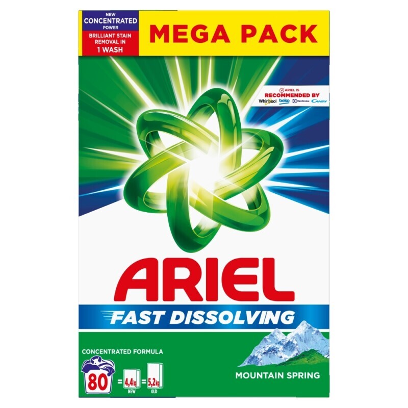 Ariel prášek Mountain Spring 4.4kg/80PD BOX