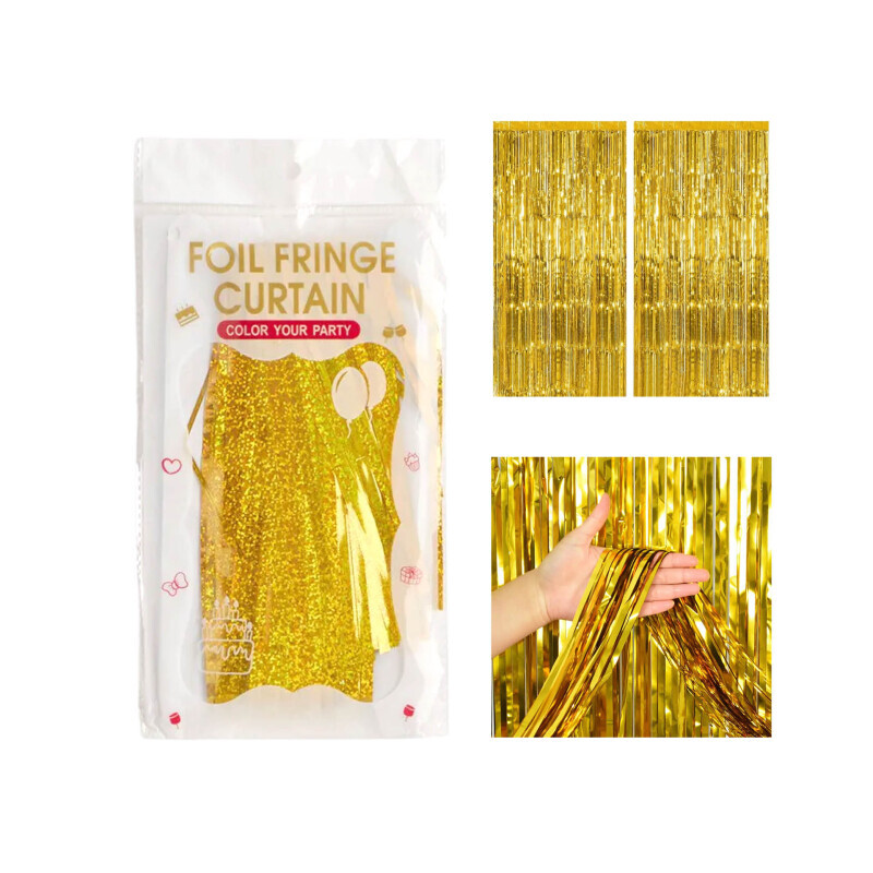 Party závěs 1*2m Gold (12/bal 300/krt)