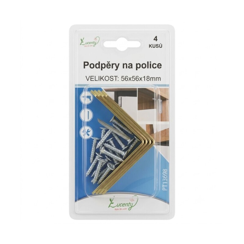 Podpěry na police 5,6*5,6*1,8cm (24/bal 288/krt)