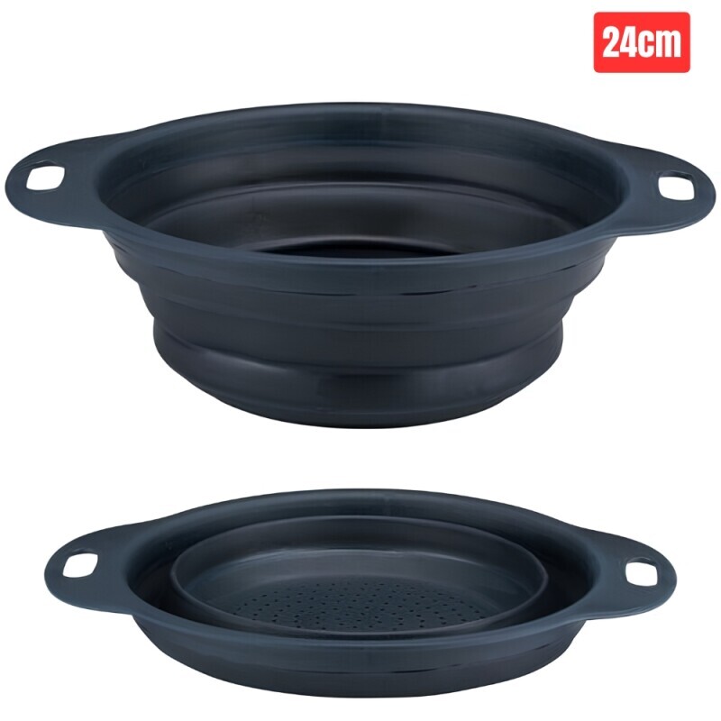 Cedník skladací 24cm 4ass (24/krt)
