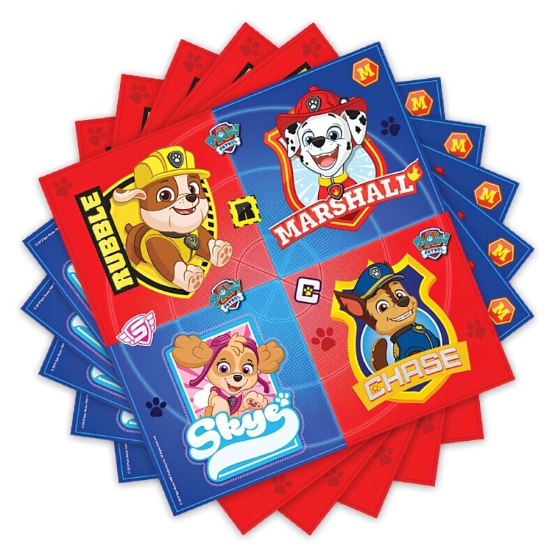 Ubrousky 33*33cm Paw Patrol 16ks (6/krt)