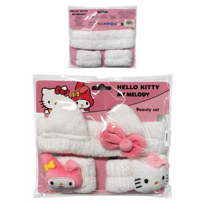 Čelenka s oušky a náramky Hellou Kitty (12/krt)