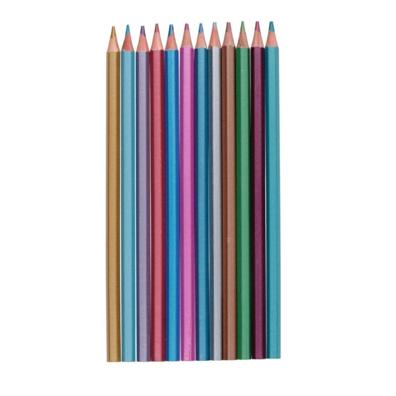 Pastelky 12ks Metalická (24/krt)