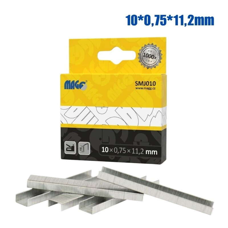 Spony do sponkovačky 10x0,75x11,2mm - 1000 ks