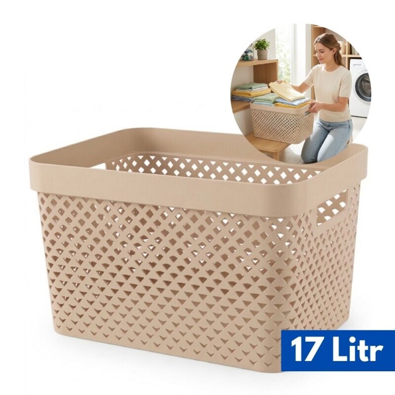 Curver Košík uložný 17l krémová (5/krt)