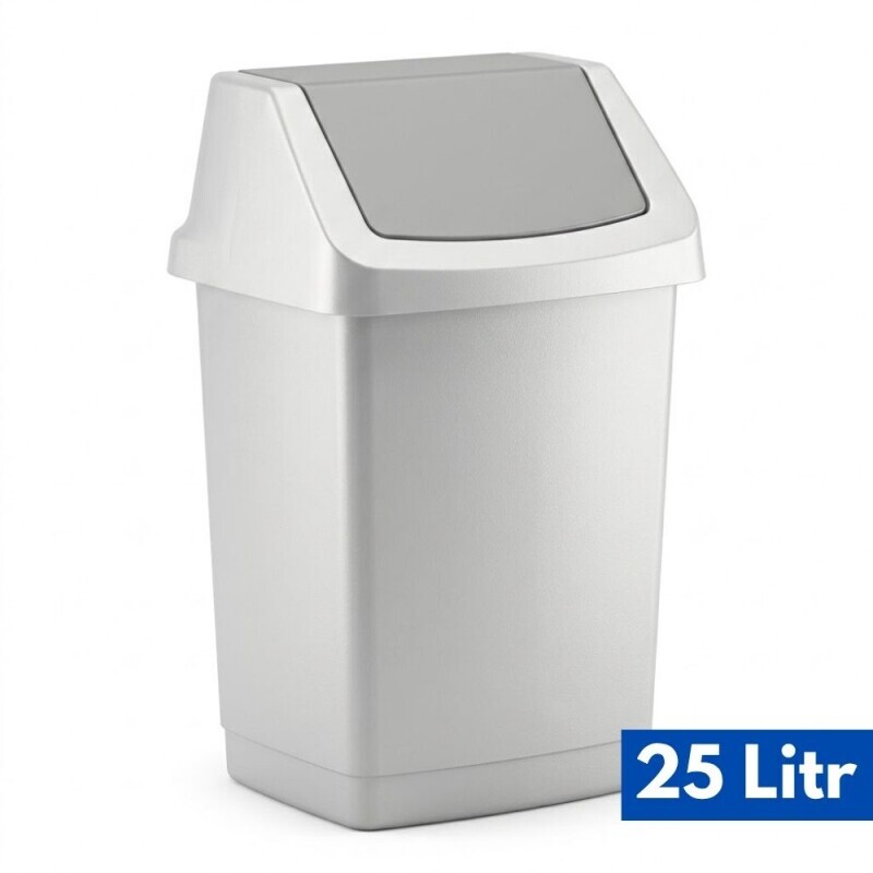 Curver Odpadkový koš 25l meta. Střibrná (6/krt)