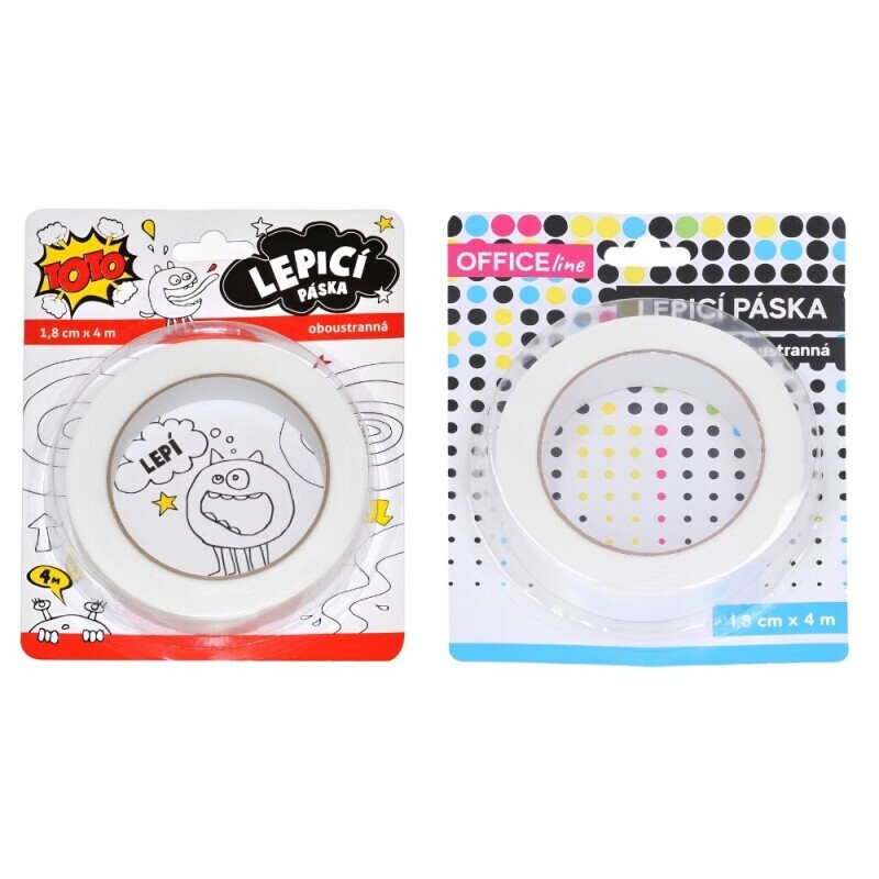 Wiky Lepící páska Oboustr. 18mm*4m (24/bal 288/krt)