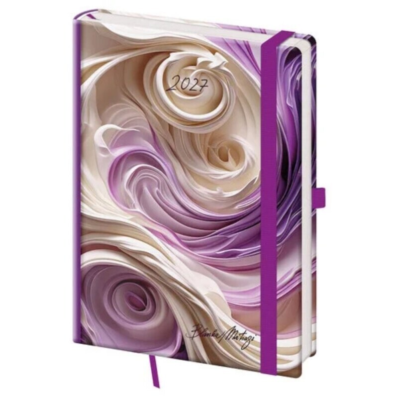 Helma Kalendář Diář týdenní A5 Vario - Matragi Violet s gumičkou