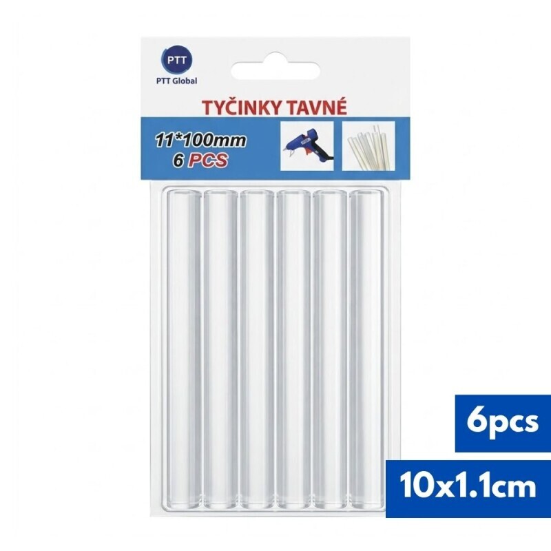 Tyčinky tavné 10*1,1cm/6ks (12/bal 288/krt)