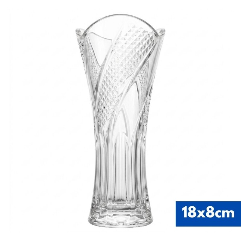 Váza skleněná 18*8cm (36/krt)