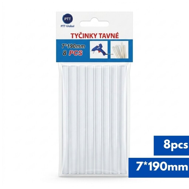 Tyčinky tavné 7*190mm/8ks (12/bal 288/krt)