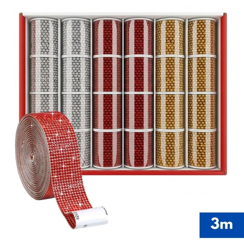 Vánoční stuha 3m 3ass (24/bal 576/krt)