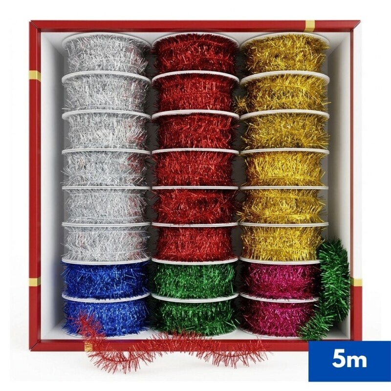 Vánoční stuha 5m (24/bal 576/krt)