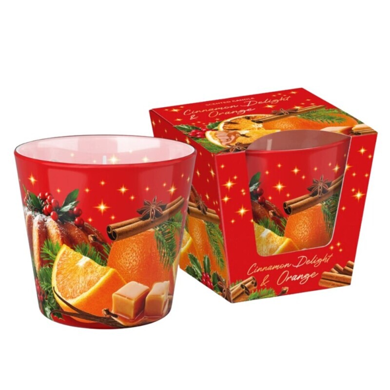 Bartek 115g Svíčka ve skle Cinnamon Delights(12/krt)