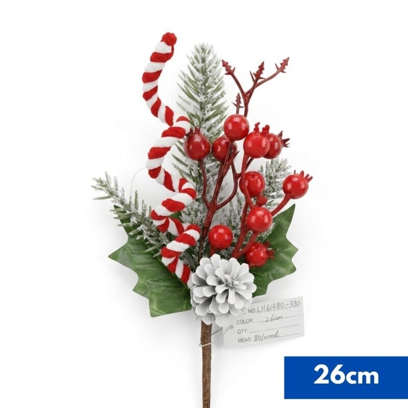 Vánoční větvička 26cm (120/bal 720/krt)