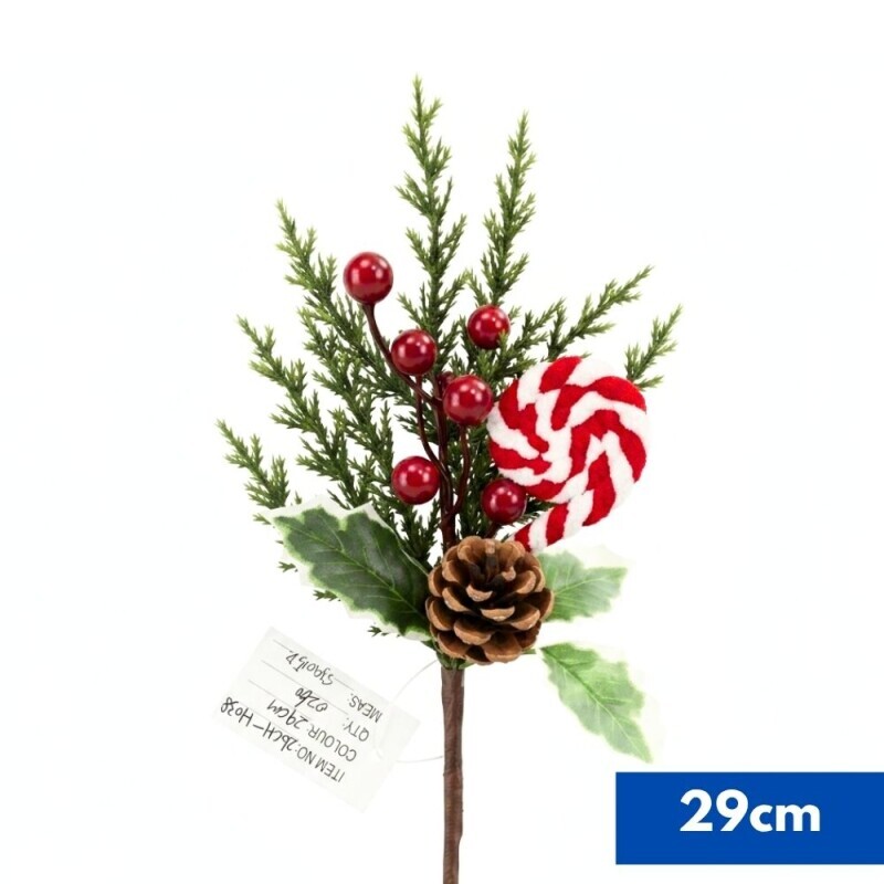 Vánoční větvička 29cm (240/bal 720/krt)