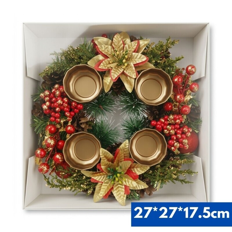 Vánoční věnec 27cm (32/krt)
