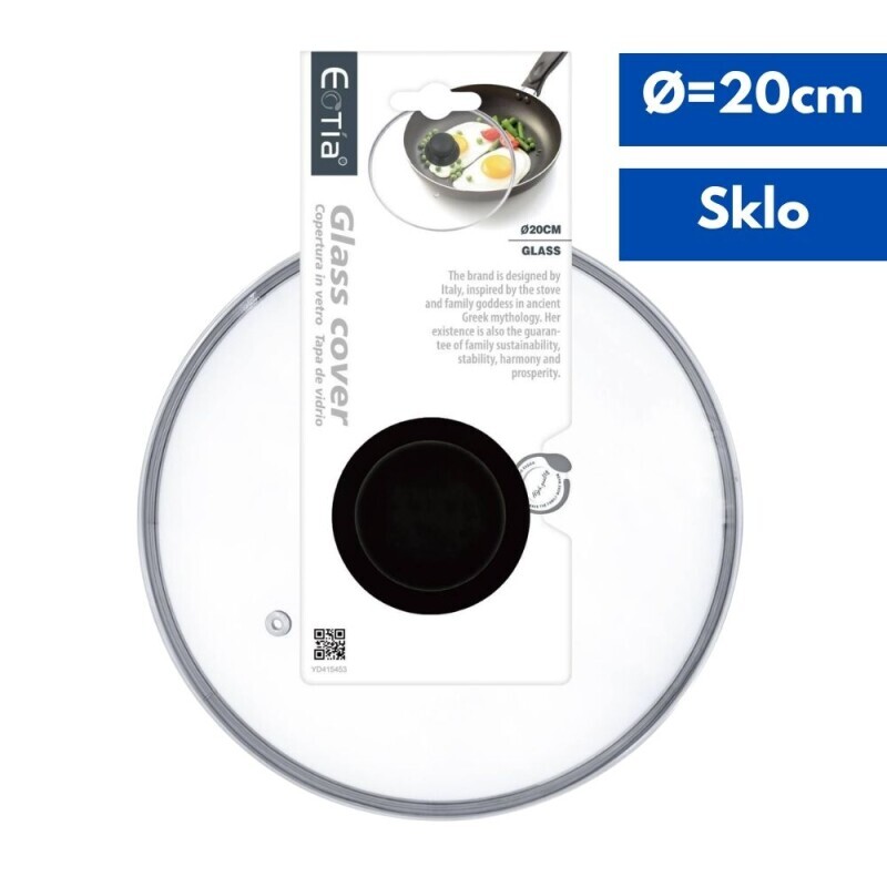 Poklice skleněná 20cm (24/krt)