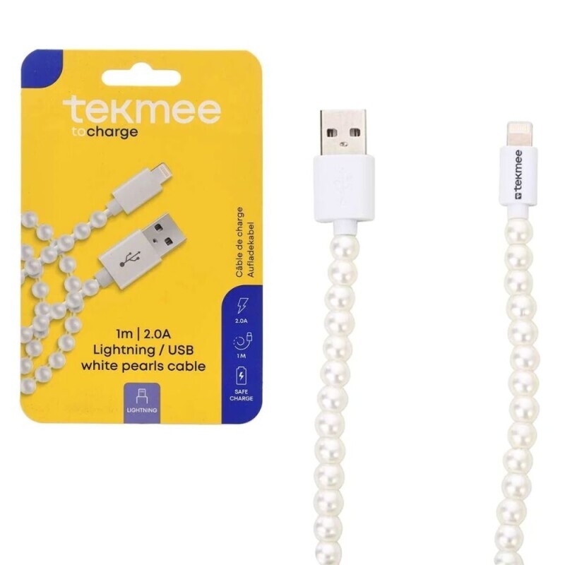 Tekmee Nabijecí kabel 1m Lightning/USB Pearls (12/krt)
