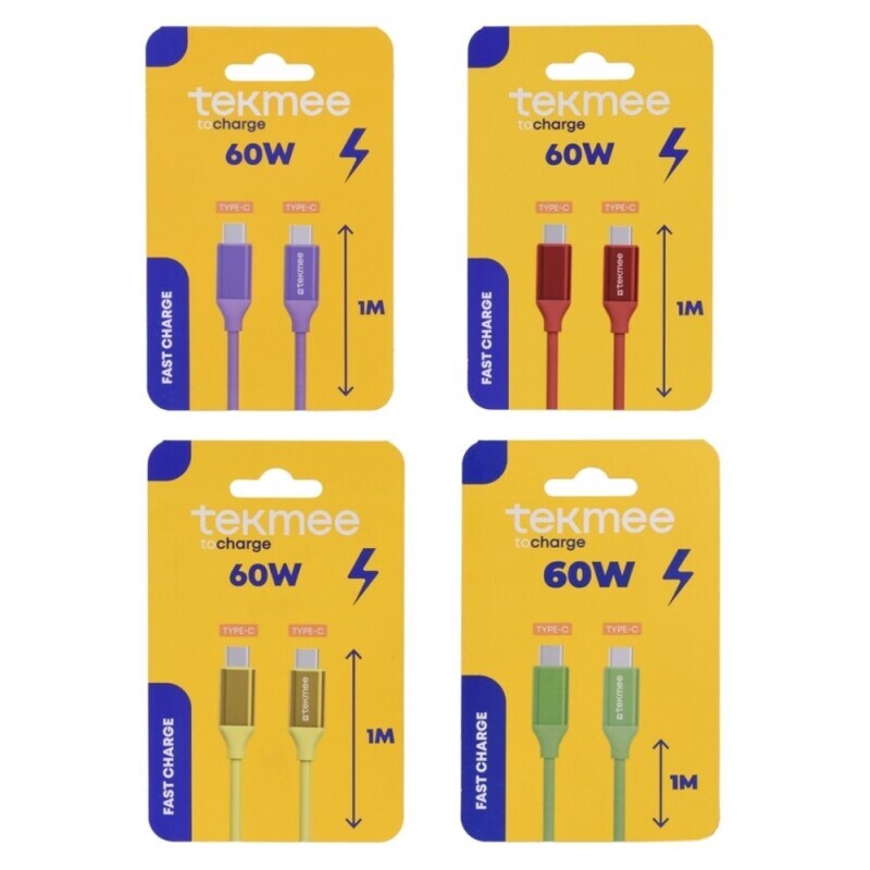 Tekmee Nabijecí kabel 1m Type C 60w Silicon (10/krt)