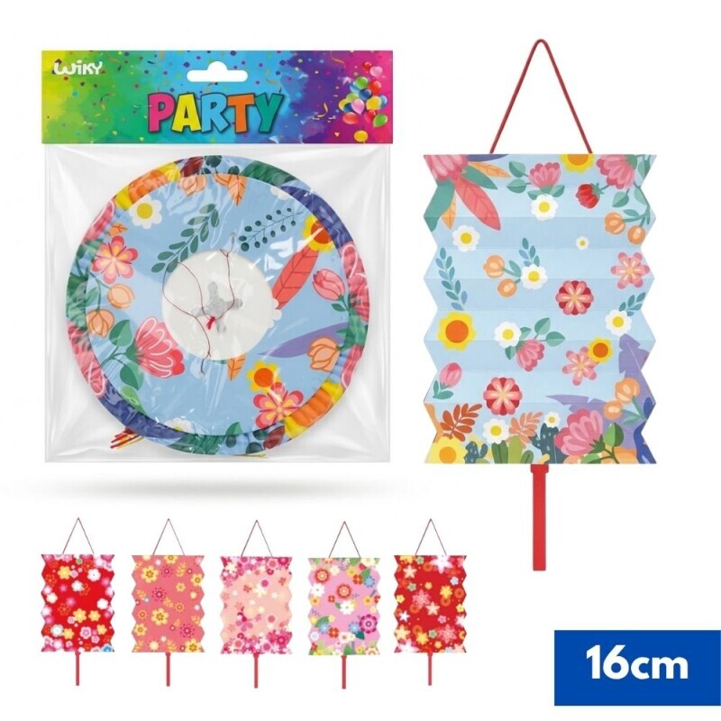 Wiky Lampion 16cm Květiny (400/krt)